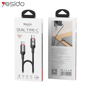 Câble Data USB-C vers USB-C Yesido CA185 240W Noir